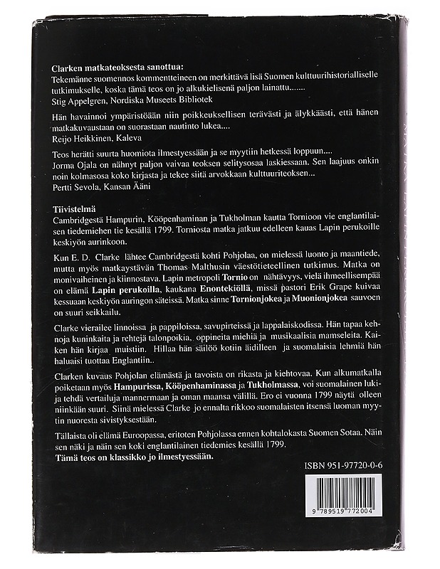 Matka Lapin perukoille 1799 - Edward Daniel Clarke - Historiakirjat - 10105561828 - 1