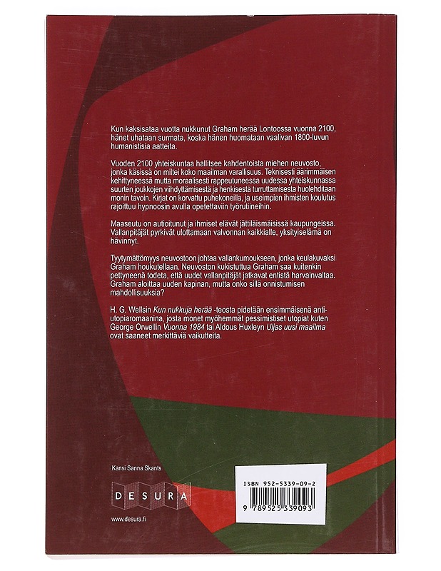 Kun nukkuja herää - WELLS, HERBERT GEORGE - Fantasia- ja scifi - 10105561910 - 1