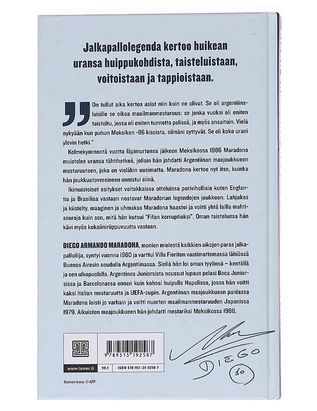 Jumalan käsi / voittajan tarina Meksikon MM-kisoista 1986 - Maradona, Diego - Elämäkerrat ja muistelmat - 10105561921 - 1