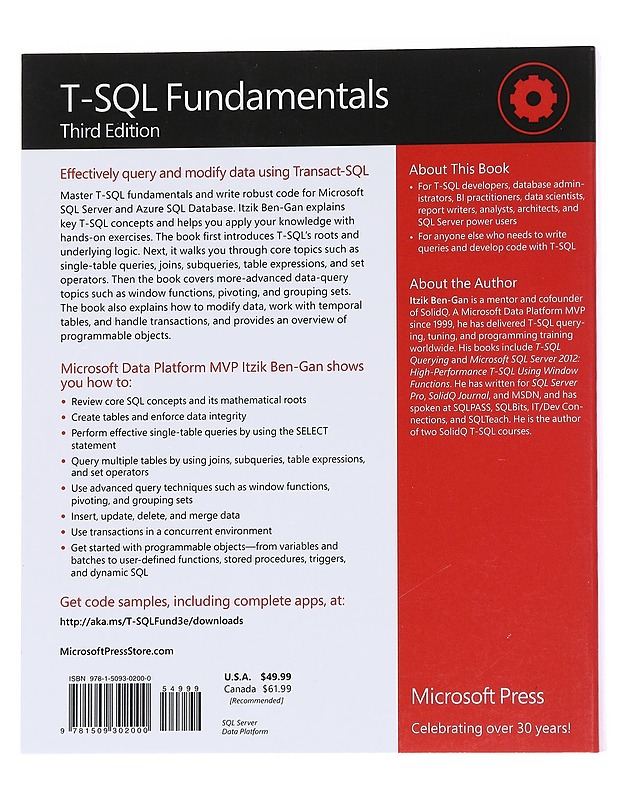 T-Sql Fundamentals - Itzik Ben-Gan - Tietokirjat ja oppaat - 10105561939 - 1