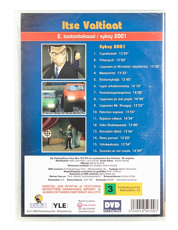Itse valtiaat : arkistojen aarteita ; Syksy 2001 tuotantokauden 16 jaksoa - DVD - DVD-elokuvat - 10105561966 - 1