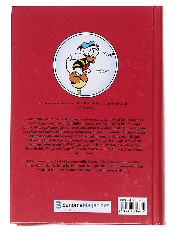 Aku Ankka. II osa : Näköispainos vuosikerrasta 1962 - Walt Disney - Sarjakuvat - 10105562027 - 1