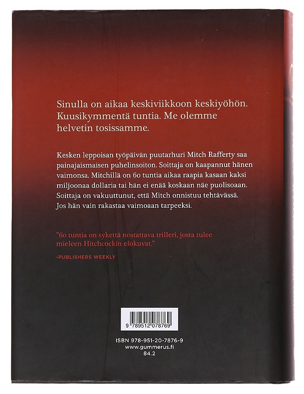 60 tuntia - Koontz , Dean  - Jännitys ja dekkarit - 10105562062 - 1