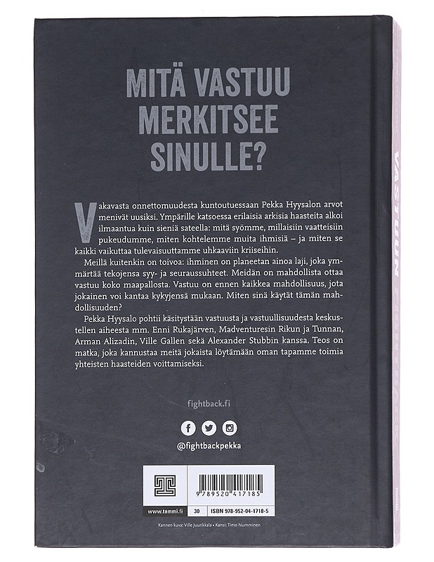 Vastuun FightBack - Pekka Hyysalo - Elämäkerrat ja muistelmat - 10105562068 - 1