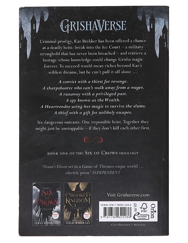 Six of crows - Leigh Bardugo - Fantasia- ja scifi - 10105562119 - 1