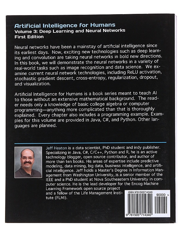 Artificial Intelligence for Humans, Volume 3: Deep Learning and Neural Networks - Heaton, Jeff - Tietokirjat ja oppaat - 10105562129 - 1