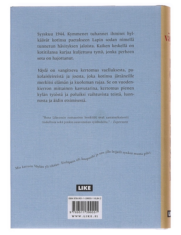 Väylä - Rosa Liksom - Romaanit ja novellit - 10105562192 - 1