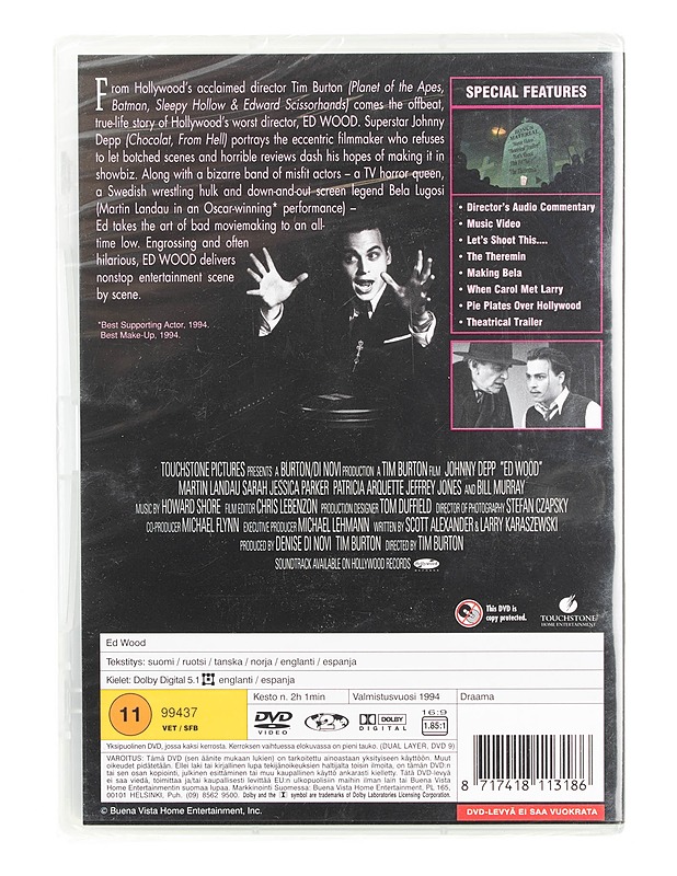 Ed Wood - DVD - DVD-elokuvat - 10105562226 - 1