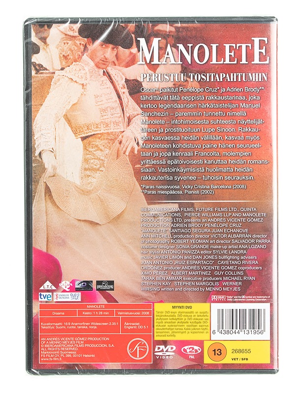 Manolete - DVD - DVD-elokuvat - 10105562237 - 1