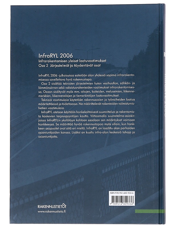 InfraRYL 2006 : infrarakentamisen yleiset laatuvaatimukset. Osa 2 Järjestelmät ja täydentävät osat - Rakennustietosäätiö - Tietokirjat ja oppaat - 10105562366 - 1