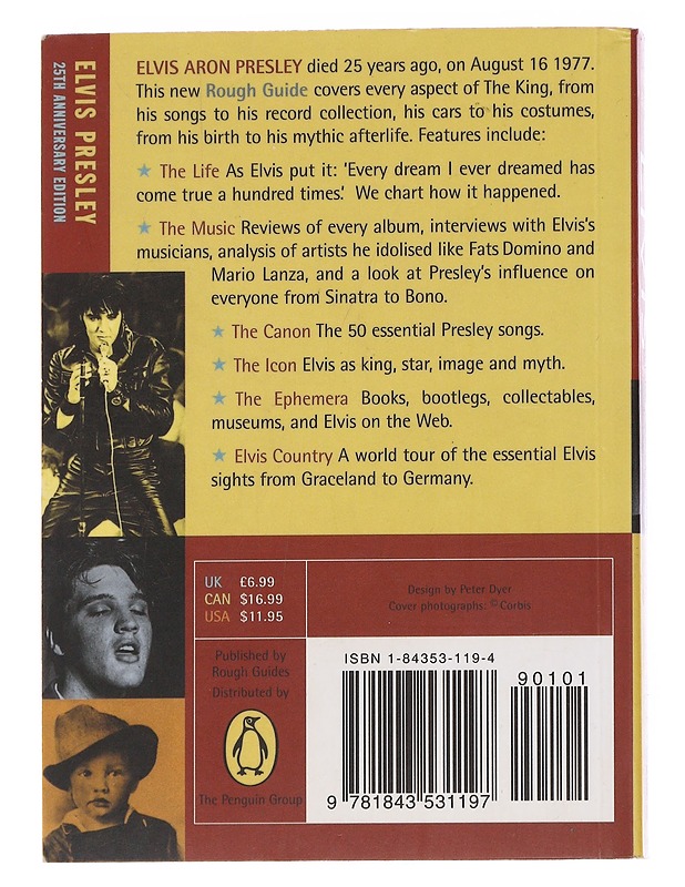 THE ROUGH GUIDE TO ELVIS : [THE MAN, THE MUSIC, THE MOVIES, THE MYTH] - PAUL SIMPSON - Musiikki- ja elokuvakirjat - 10105562373 - 1