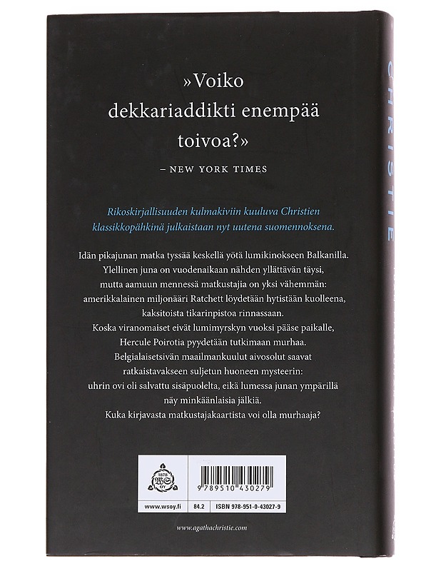 Idän pikajunan arvoitus - Christie, Agatha - Jännitys ja dekkarit - 10105562662 - 1