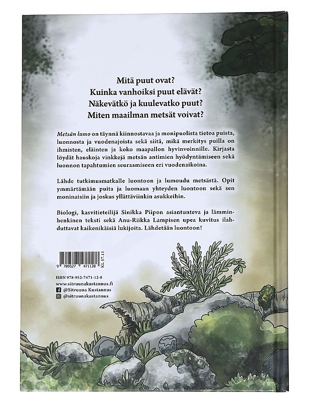Metsän lumo: Lasten oma kirja puista, luonnosta ja vuodenajoista - Piippo, Sinikka - Lastenkirjat - 10105562732 - 1