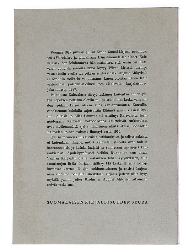 Kalevala Ja Kansankieli - Veikko Ruoppila - Romaanit ja novellit - 10105562866 - 1