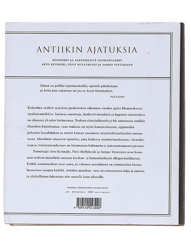 Antiikin ajatuksia - Kivimäki, Arto - Tietokirjat ja oppaat - 10105562886 - 1