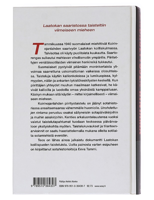 Unohdettujen rintama - Lauri Immonen - Historiakirjat - 10105562892 - 1