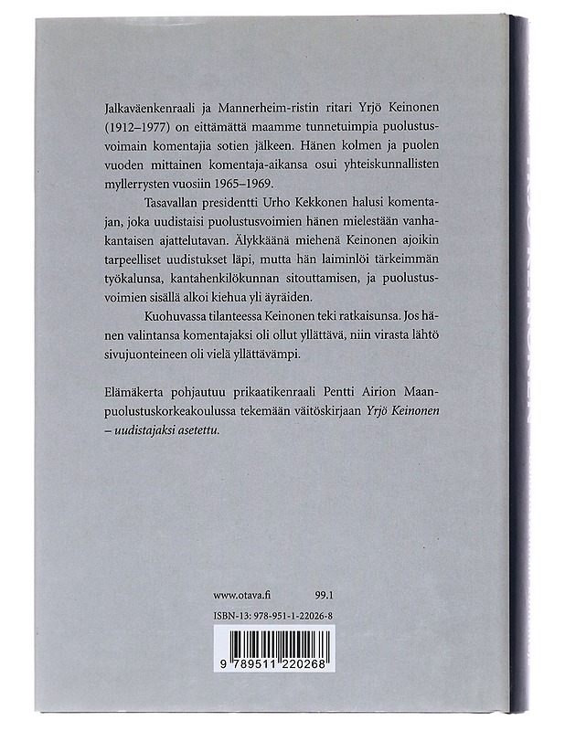 Yrjö Keinonen : Puolustusvoimain Komentaja - Pentti Airio - Elämäkerrat ja muistelmat - 10105562897 - 1