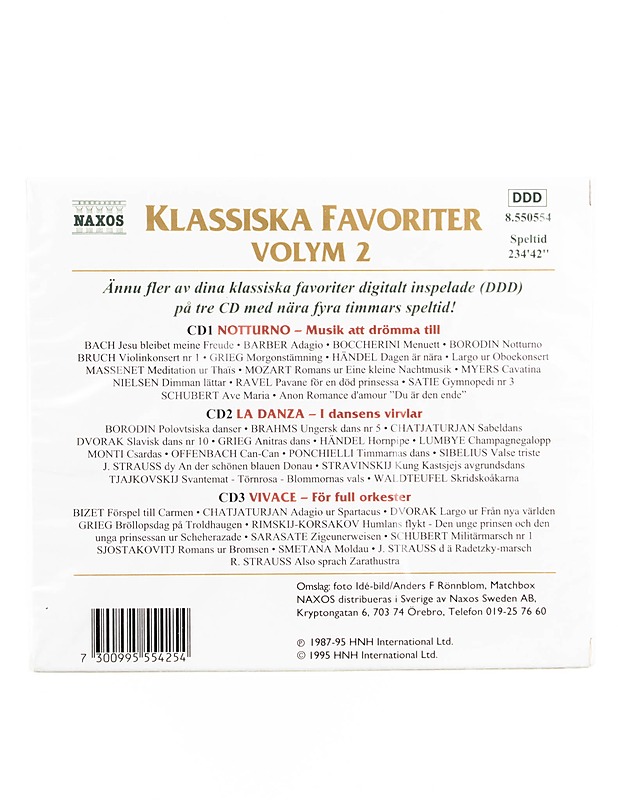 Klassiska Favoriter Volym 2 - CD - CD-levyt - 10105563049 - 1
