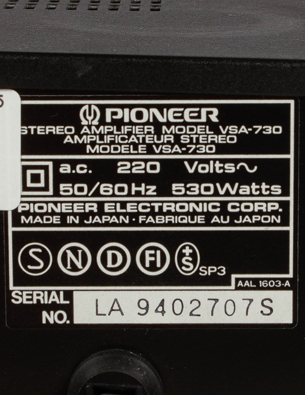 PIONEER VSA-730 vahvistin - Audio - 10105563120 - 3