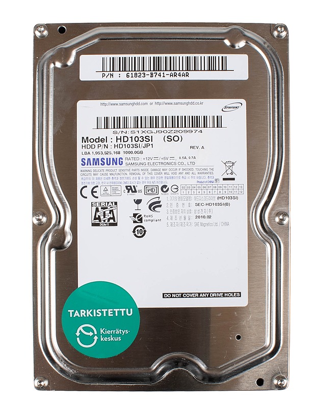 SAMSUNG HD103SI 1000 GB -kovalevy  - Tietokoneet - 10105563252 - 0