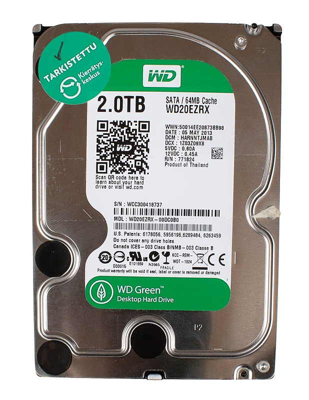 WD GREEN 2.0 TB -kovalevy  - Tietokoneet - 10105563270 - 0