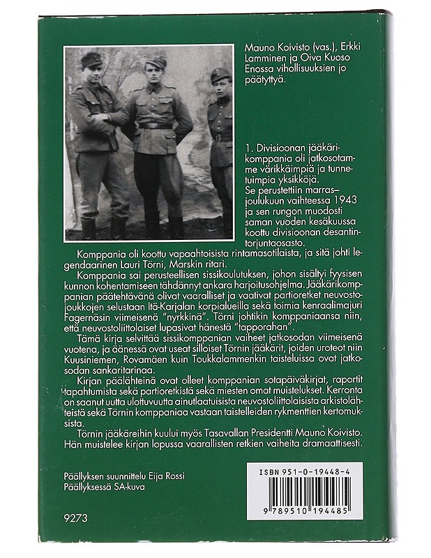 Törnin jääkärit - Rönnquist, Lars - Elämäkerrat ja muistelmat - 10105563301 - 1