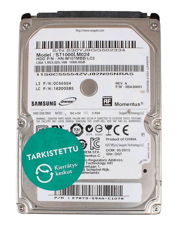SAMSUNG 1000 GB -kovalevy  - Tietokoneet - 10105563333 - 0