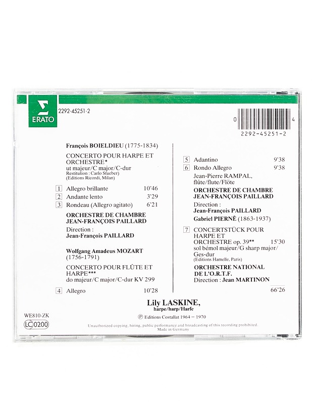 Lily Laskine joue Boieldieu - Mozart & Pierne - CD - CD-levyt - 10105563338 - 1
