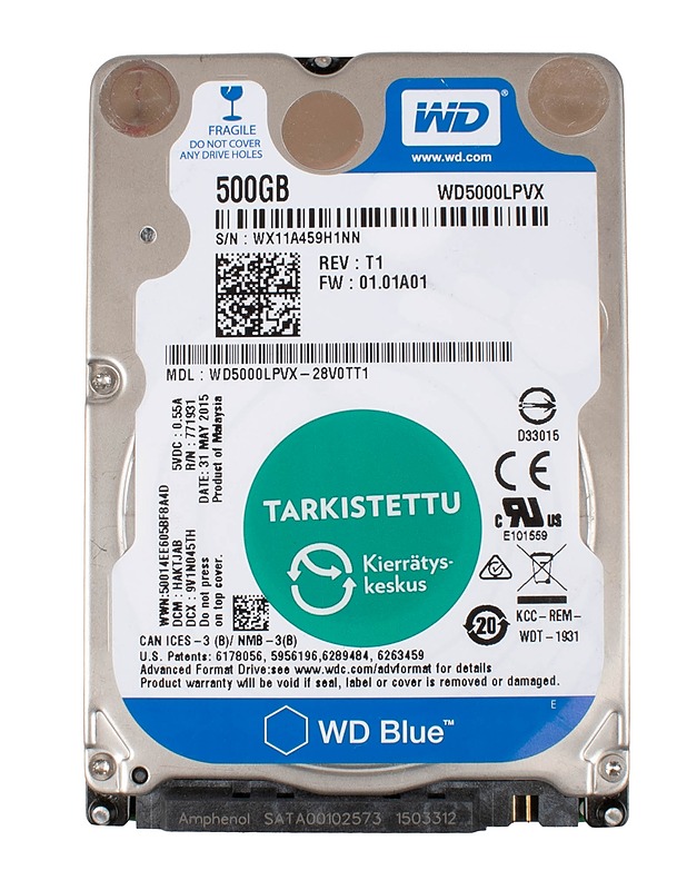WD 500 GB -kovalevy  - Tietokoneet - 10105563372 - 0