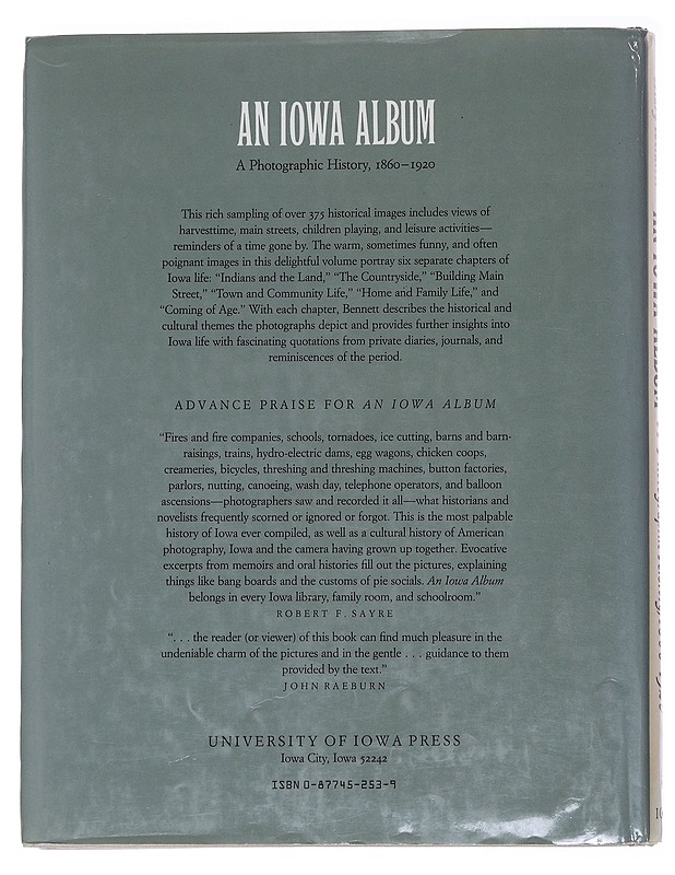 An Iowa Album / A Photographic History, 1860-1920 - Mary Bennett - Historiakirjat - 10105563487 - 1