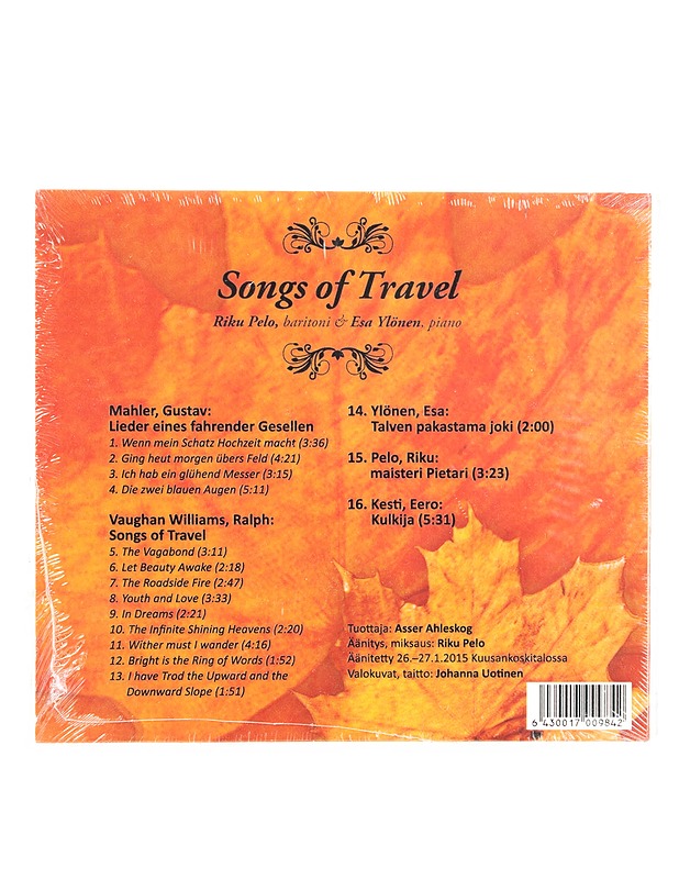 Riku Pelo, baritoni & Esa Ylönen, piano - Songs of Travel - CD - CD-levyt - 10105563767 - 1