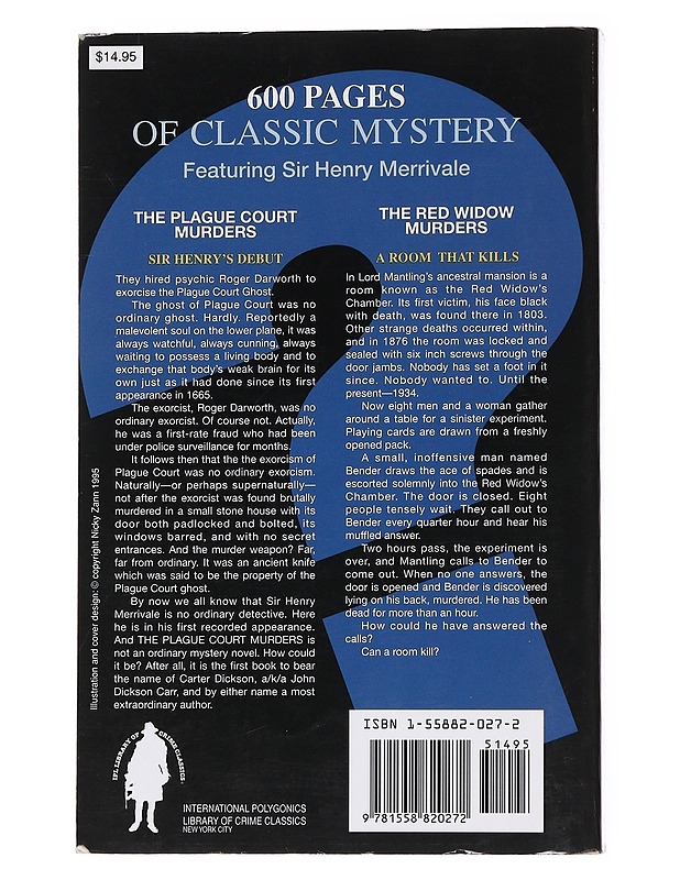 Merrivale Holds the Key: Two Classic Locked-Room Mysteries : The Plague Court Murders/the Red Widow Murders - Dickson, Carter - Jännitys ja dekkarit - 10105563771 - 1