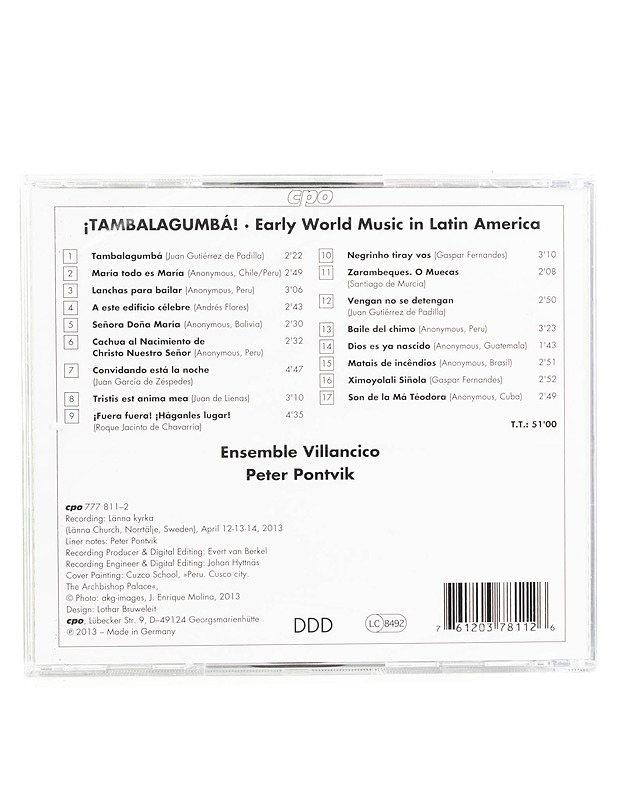 Ensemble Villancico - ¡Tambalagumbá!: Early World Music in Latin America - CD - CD-levyt - 10105563782 - 1