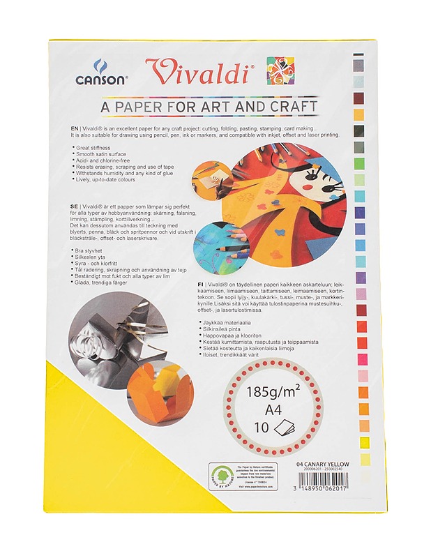 CANSON Vivaldi A4 paperiarkki, 10 kpl - Askartelu - 10105563857 - 0