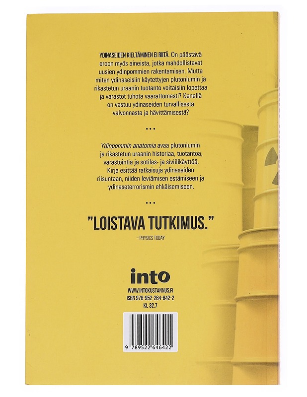 Ydinpommin anatomia : loppu plutoniumin ja rikastetun uraanin tuotannolle - Feiveson, Harold A. - Tietokirjat ja oppaat - 10105563876 - 1