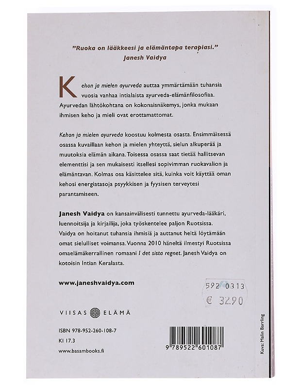 Kehon ja mielen ayurveda - Janesh Vaidya - Tietokirjat ja oppaat - 10105563880 - 1