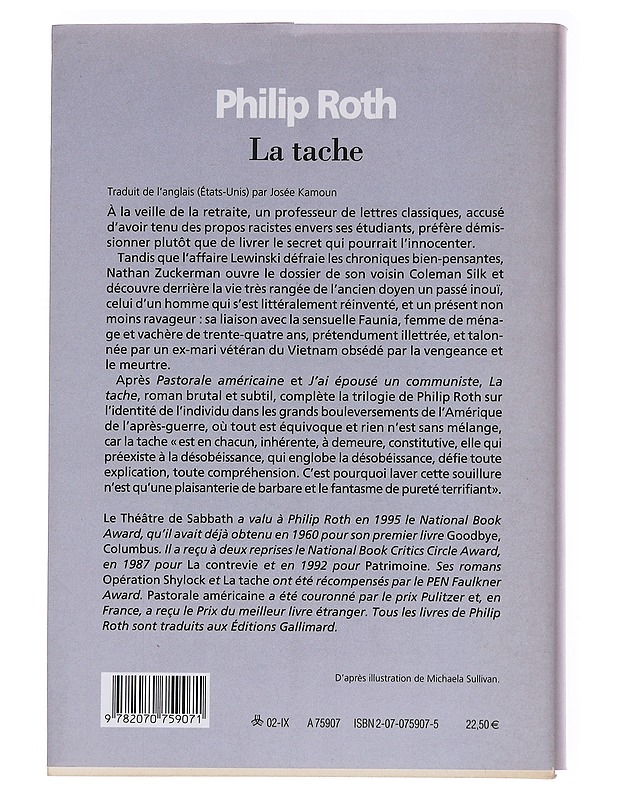 La tache - Roth, Philip - Romaanit ja novellit - 10105563928 - 1