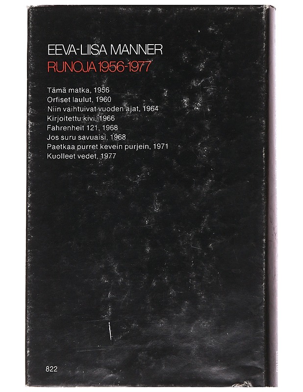 Runoja 1956-1977 - Eeva-Liisa Manner - Tietokirjat ja oppaat - 10105564147 - 1