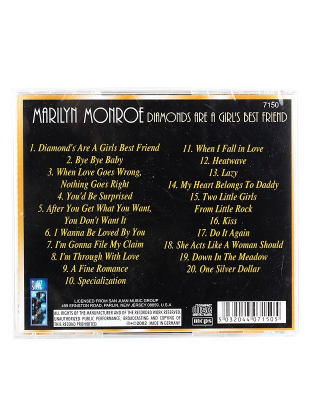 Marilyn Monroe - Diamonds Are Girl's Best Friend - CD - CD-levyt - 10105564205 - 1