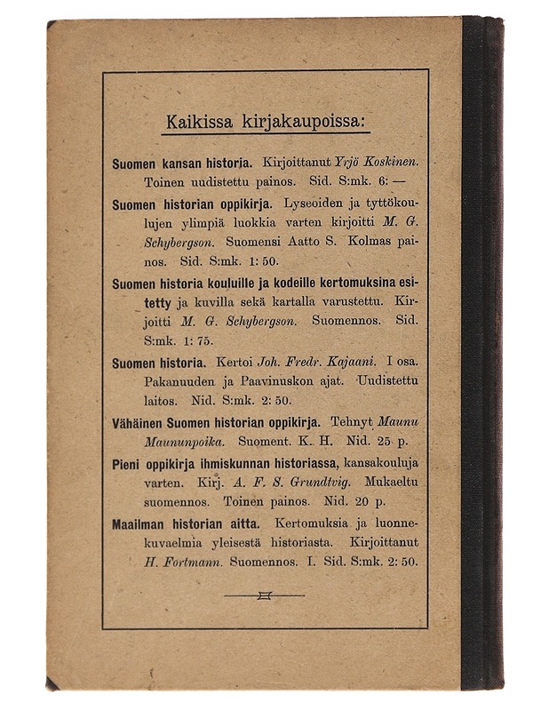 Suomen Historian Oppikirja - M. G. Schybergson - Historiakirjat - 10105564223 - 1