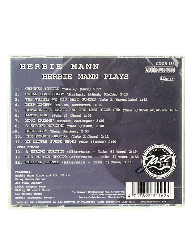 Herbie Mann - Herbie Mann Play - CD - CD-levyt - 10105564238 - 1