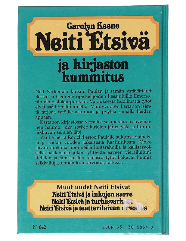 Neiti Etsivä ja kirjaston kummitus - Keene - Nuorten kirjat - 10105564289 - 1