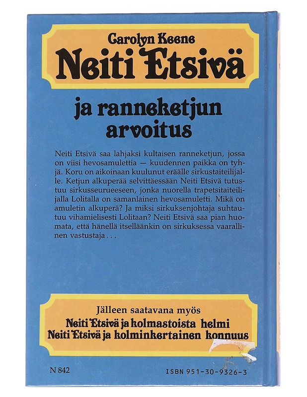 Neiti Etsivä ja ranneketjun arvoitus - Keene - Nuorten kirjat - 10105564298 - 1