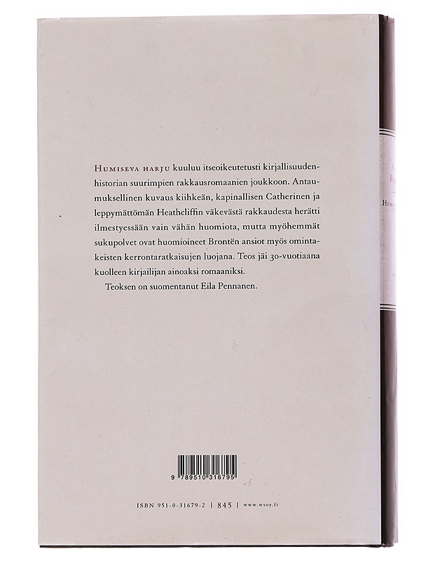 Humiseva harju - Brontë, Emily - Elämäkerrat ja muistelmat - 10105564483 - 1