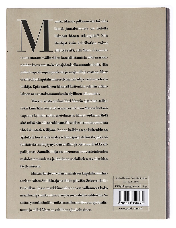 Marxin kosto : kapitalismin uusi nousu ja valtiokeskeisen sosialismin kuolema - Desai, Meghnad - Historiakirjat - 10105564489 - 1