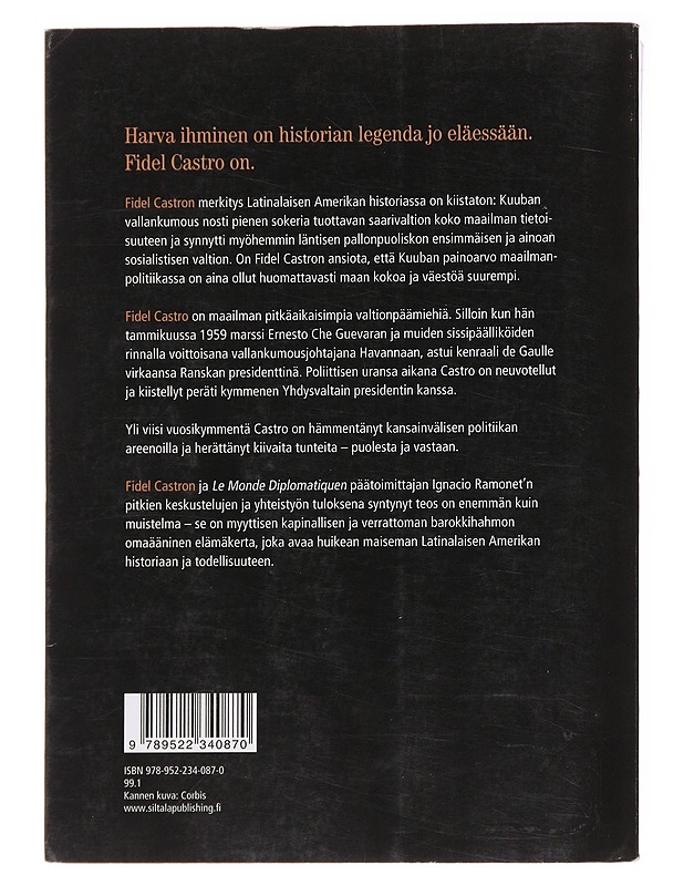 Fidel Castro : elämäni - Castro - Elämäkerrat ja muistelmat - 10105564526 - 1