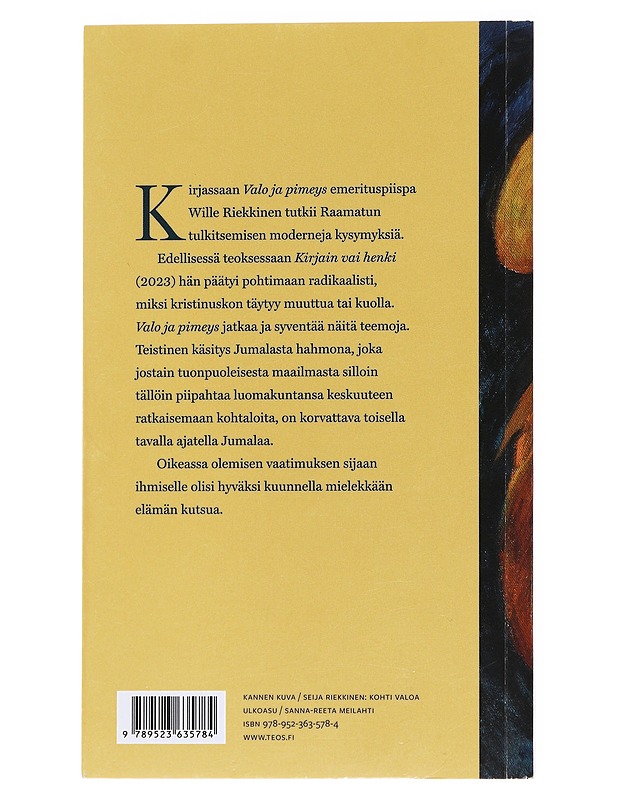 Valo ja pimeys - Wille Riekkinen - Historiakirjat - 10105564577 - 1