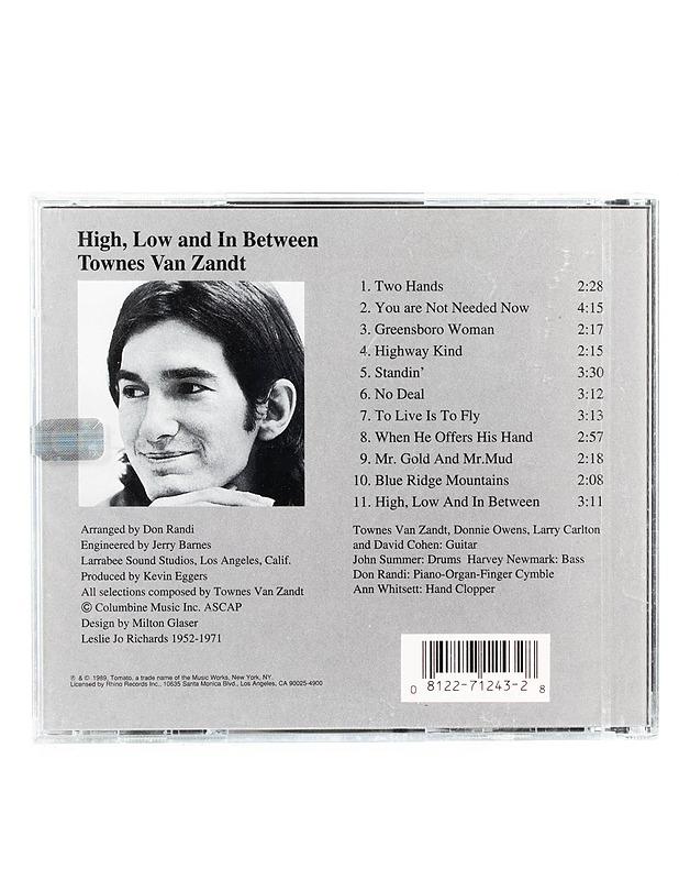 Townes Van Zandt - High, Low and In Between - CD - CD-levyt - 10105564633 - 1