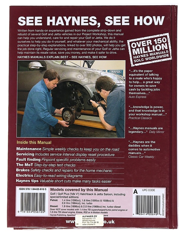 VW Golf & Jetta : owners workshop manual - A. K. Legg - Harrastekirjat - 10105564688 - 1