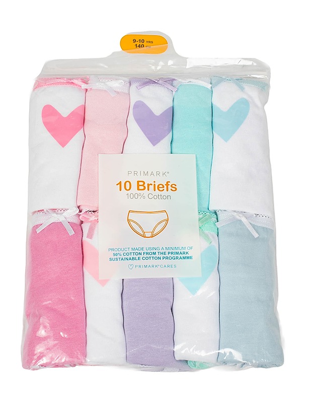 PRIMARK Brief alushousut, 140 cm, 10kpl/pkt - Alusvaatteet - 10105564723 - 0